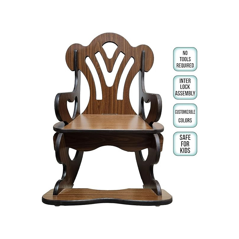 Kids Rocking Chair - Easy Interlock Assembly  - Safe Round Edges